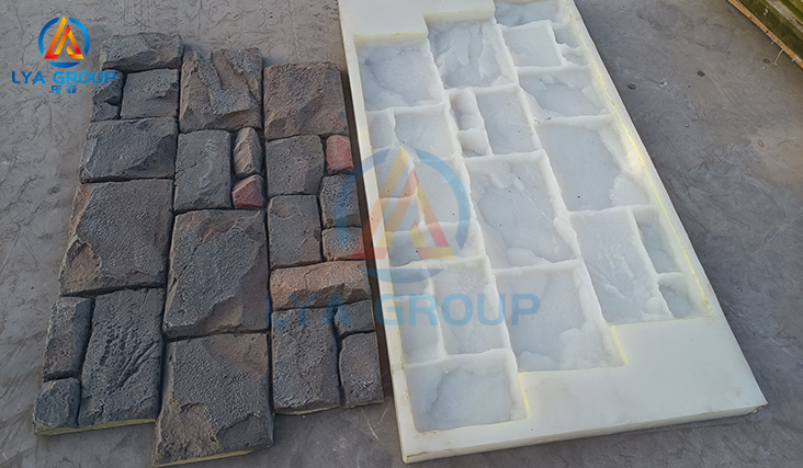Black Mountain Rock Skin Plate Imitating Cultural Stone PU Mold